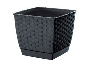 Prosperplast Květináč Ratolla Square antracit, varianta 14,5 cm