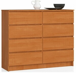 Ak furniture Komoda Kuba 120 cm 8 šuplíků olše