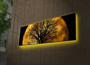 Hanah Home Obraz s led osvětlením Ledda Night 90x30 cm