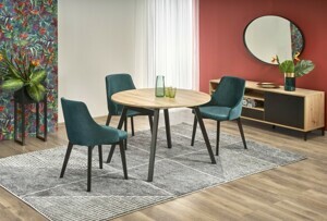 HALMAR Jídelní rozkládací stůl Ruden 102/142 cm dub artisan/černý