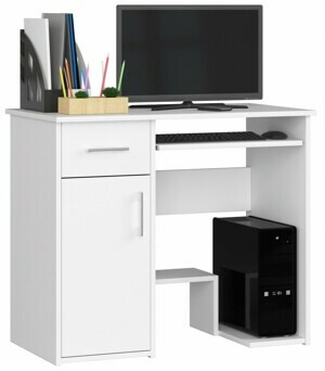 Ak furniture Volně stojící psací stůl Jay 90 cm bílý