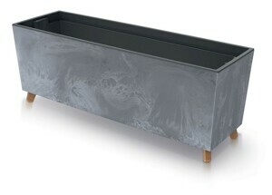 Prosperplast Truhlík s vkladem CORBI III 77 cm tmavě šedý