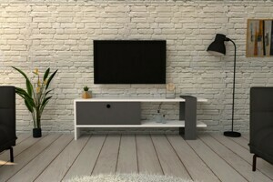 Kalune Design TV stolek FUNDA 120 cm antracitový/bílý