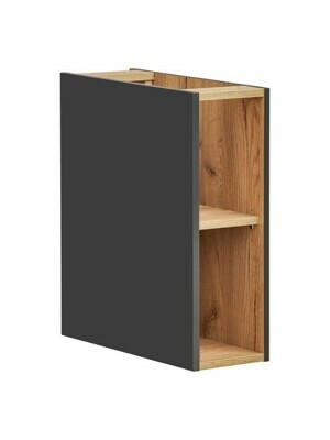 Comad Závěsný koupelnový regál Capri 810 černý mat/dub kraft zlatý