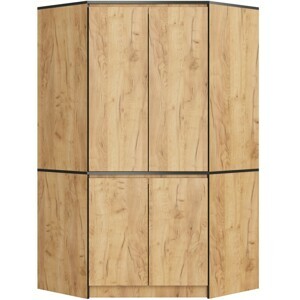 Ak furniture Rohová šatní skříň CLP 100 cm 4D dub craft