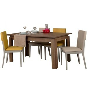 Hanah Home Jídelní rozkládací stůl Huqqa 150/170 cm dub Santana tmavý