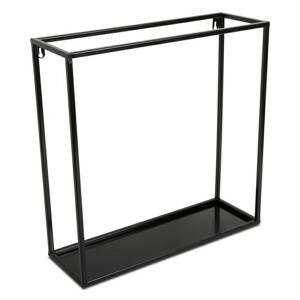 HowHomely Závěsná police KVADRO 45 cm černá