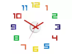 ModernClock 3D nalepovací hodiny Digit barevné