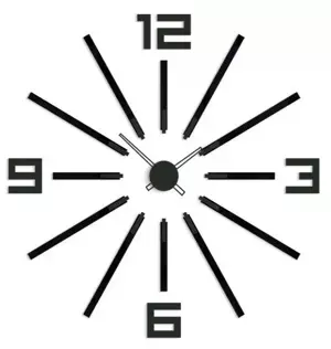 ModernClock 3D nalepovací hodiny Big Sheen wenge