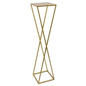 HowHomely Moderní stojan na květináč 100cm zlatý