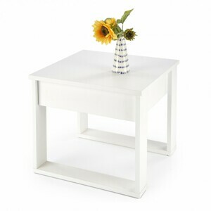 HALMAR Odkládací stolek NEA SQUARE 60 cm bílý