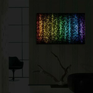 Hanah Home Obraz s led osvětlením Colours 70x45 cm