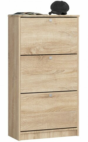 Ak furniture Botník Marienne 60 cm - 3 dvířka dub sonoma