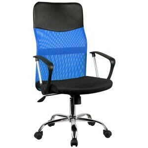 Ak furniture Kancelářská židle FULL na kolečkách modrá/černá