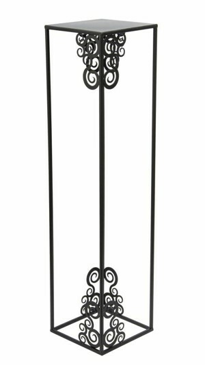 HowHomely Květinový stojan VIGNE 80 cm černý