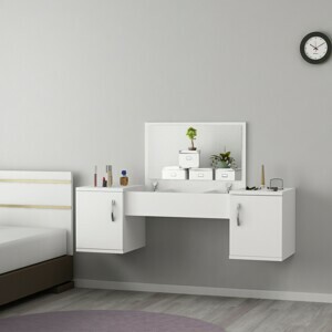 Kalune Design Toaletní stolek MERCAN 100 cm bílý