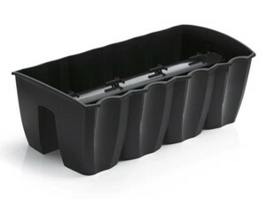 Prosperplast Truhlík na zábradlí CROWL antracit 58cm
