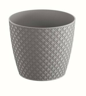 Prosperplast Květináč Orient šedý kámen, varianta 12,8 cm