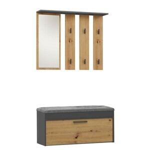 TP Living Předsíňová stěna Parma antracit/dub artisan