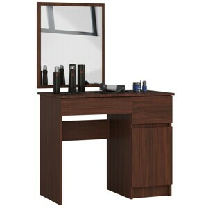 Ak furniture Kosmetický stolek se zrcadlem P-2/SL wenge pravý