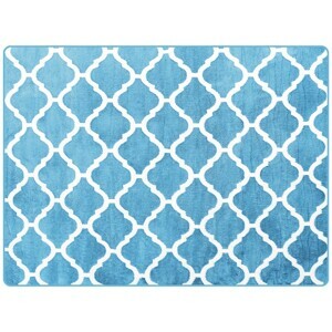 Tutumi Plyšový koberec Clover Baroc modrý, velikost 120x170