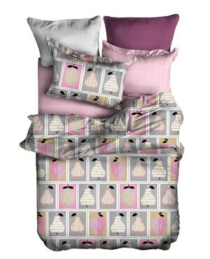 Povlečení z mikrovlákna DecoKing Basic Owoc, velikost 155x220+80x80*1