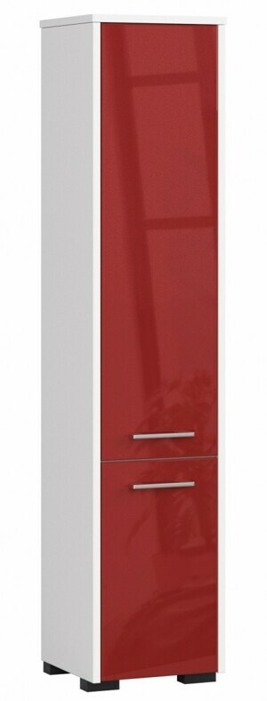 Ak furniture Koupelnová skříňka Fin I 30 cm bílá/červená lesk