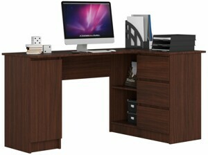 Ak furniture Rohový psací stůl B20 155 cm wenge pravý