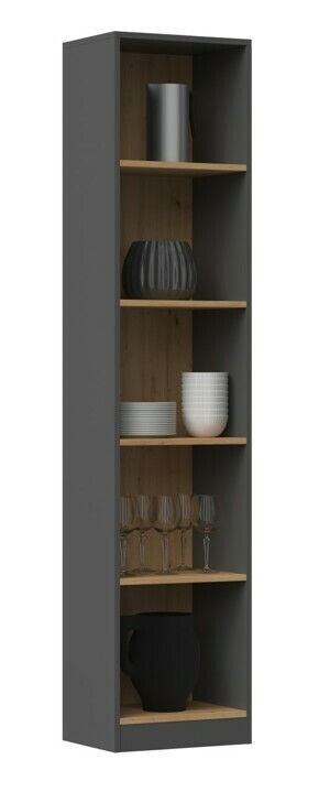 TP Living Knihovna R40 antracit/dub artisan