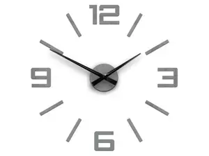 ModernClock 3D nalepovací hodiny Reden 60x60 cm šedé