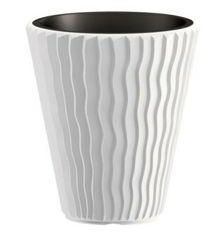 Prosperplast Květináč Small Sandy bílý, varianta 29,7 cm