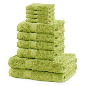 Sada ručníků DecoKing Kunis světle zelených, velikost 2*70x140+4*50x100+4*30x50