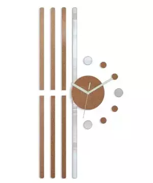 ModernClock 3D nalepovací hodiny Line měděné