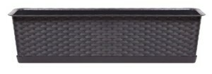 Prosperplast Truhlík s miskou RICHARD černý, varianta 39,1 cm