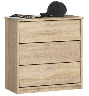 Ak furniture Botník Mini 60 cm - 3 dvířka dub sonoma
