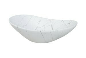Comad Keramické umyvadlo na desku LENNA 61 cm bílý mramor