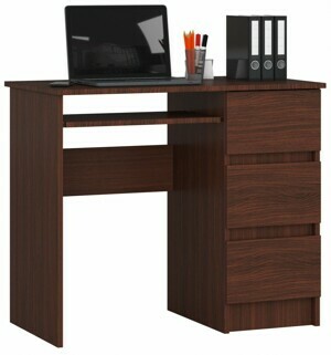 Ak furniture Psací stůl A-6 90 cm wenge pravý