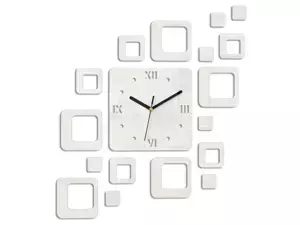 ModernClock 3D nalepovací hodiny Roman Quadrat bílé