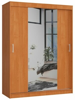 Ak furniture Šatní skříň se zrcadlem Reton 150 cm olše