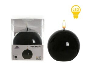 Mondex Since 1986 LED svíčka IDALIA BEAD 11 cm černá