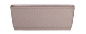 Prosperplast Truhlík s miskou RICHARD vyšší mocca, varianta 29,3 cm