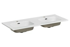Comad Dvojité keramické zápustné umyvadlo Go 121 cm bílé