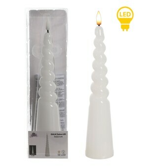 Mondex Since 1986 LED svíčka IDALIA SPIRAL 25 cm bílá