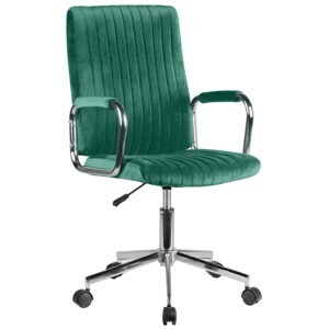Ak furniture Čalouněné kancelářské křeslo FD-24 lahvově zelené