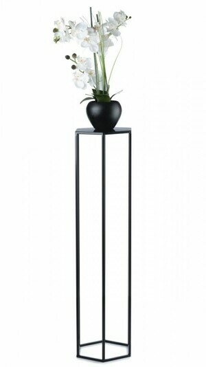 HowHomely Stojan na květiny Loftstyle III 100 cm černý