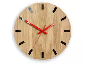 ModernClock Nástěnné hodiny SImple-Y hnědo-červené