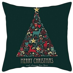 Tutumi Povlak na polštář 3D Merry Christmas zelený
