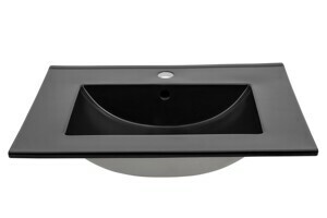 Comad Keramické zápustné umyvadlo Lava 60 cm černé