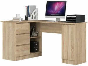Ak furniture Rohový psací stůl B20 155 cm dub sonoma levý