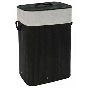 Storage Solutions Bambusový koš na prádlo TRAY černý